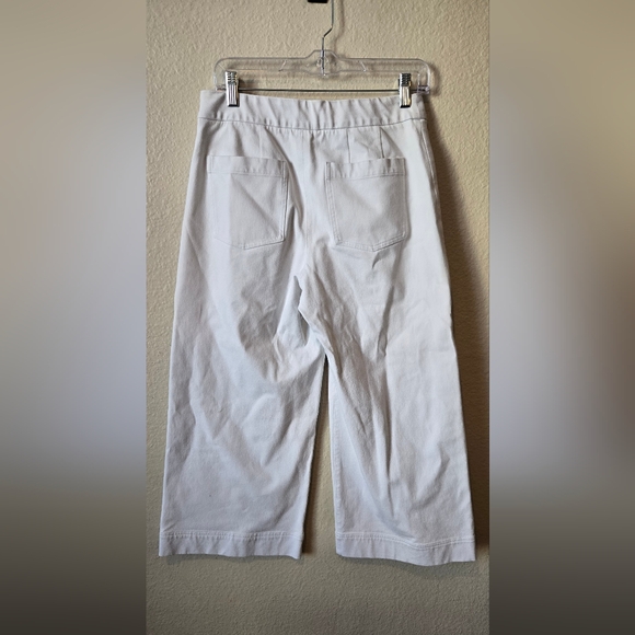 ▪️SPANX On-The-Go Cropped Wide Leg Pants in Classic White M Petite #93 - Picture 5 of 13